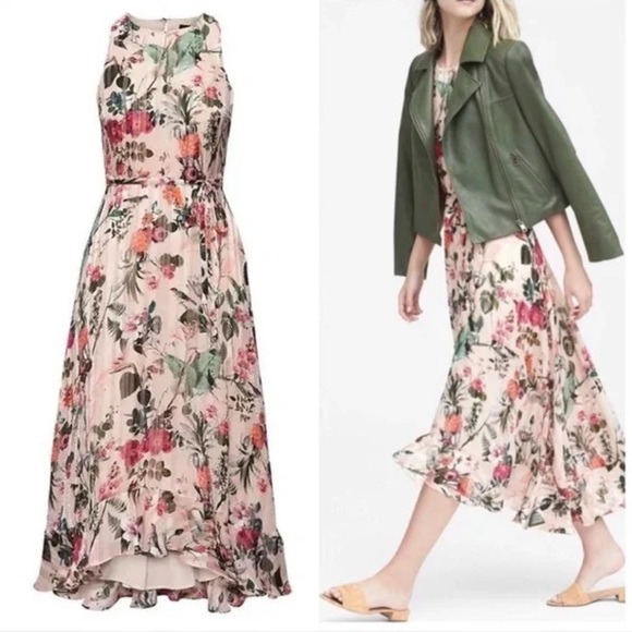 Banana Republic Dresses & Skirts - Banana Republic Botanical Print Fit-and-Flare Maxi Dress